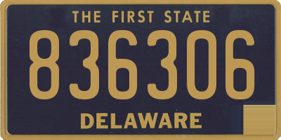 DE license plate 836306