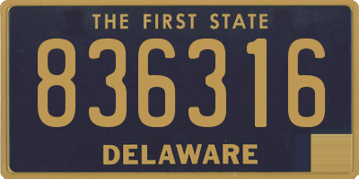 DE license plate 836316