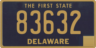 DE license plate 83632