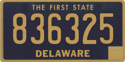 DE license plate 836325