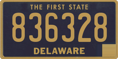 DE license plate 836328