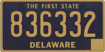DE license plate 836332