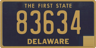 DE license plate 83634