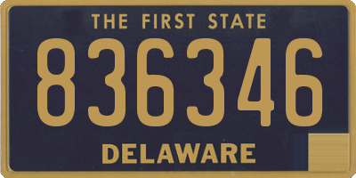 DE license plate 836346