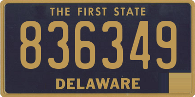 DE license plate 836349