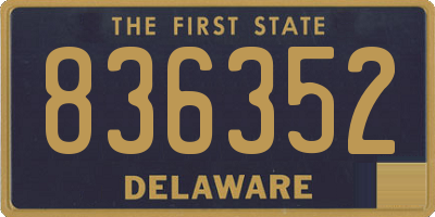 DE license plate 836352