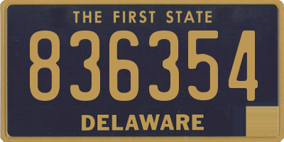 DE license plate 836354