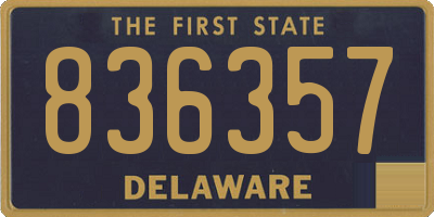 DE license plate 836357