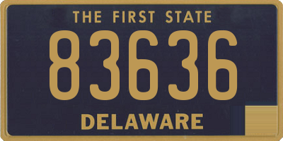 DE license plate 83636