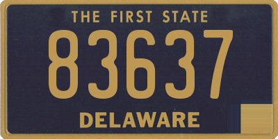 DE license plate 83637
