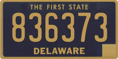 DE license plate 836373