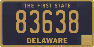 DE license plate 83638