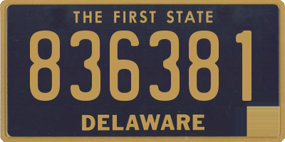 DE license plate 836381