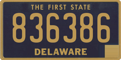 DE license plate 836386