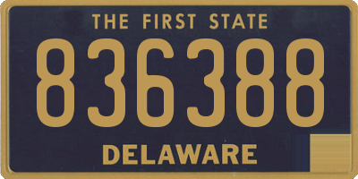 DE license plate 836388