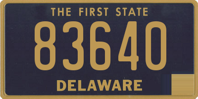 DE license plate 83640