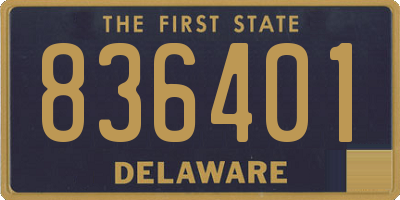 DE license plate 836401
