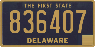 DE license plate 836407