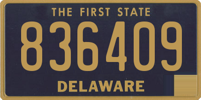 DE license plate 836409
