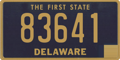 DE license plate 83641