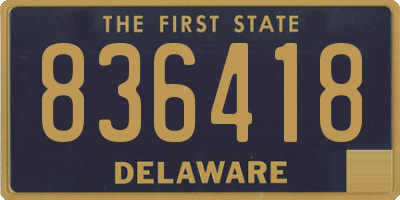 DE license plate 836418