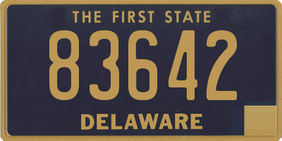 DE license plate 83642