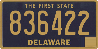 DE license plate 836422