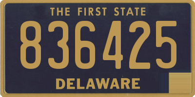 DE license plate 836425