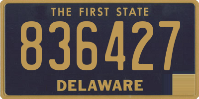 DE license plate 836427