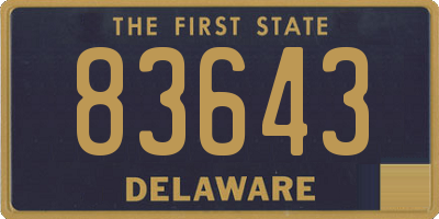 DE license plate 83643