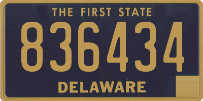DE license plate 836434