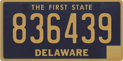 DE license plate 836439