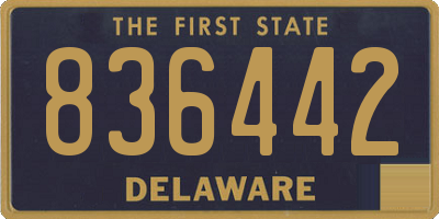 DE license plate 836442