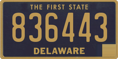 DE license plate 836443