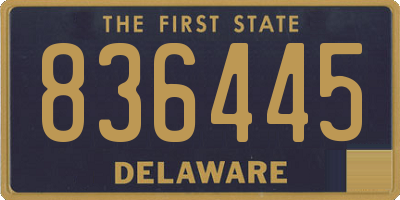 DE license plate 836445