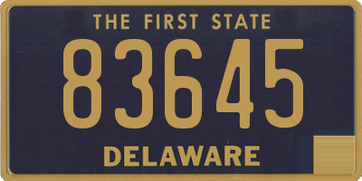 DE license plate 83645