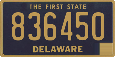 DE license plate 836450