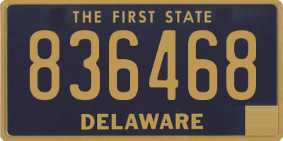 DE license plate 836468
