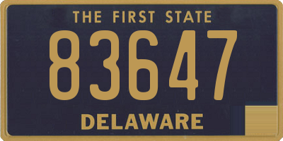 DE license plate 83647