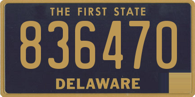 DE license plate 836470