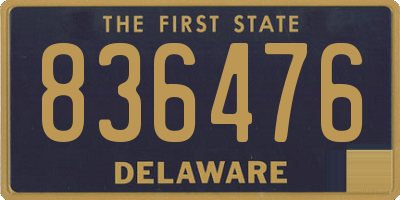 DE license plate 836476