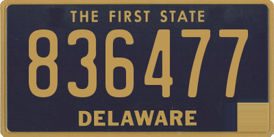 DE license plate 836477