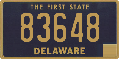 DE license plate 83648