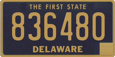DE license plate 836480