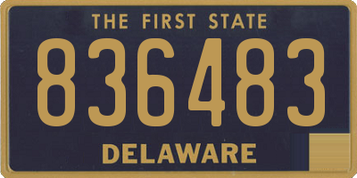 DE license plate 836483