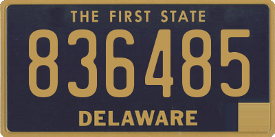 DE license plate 836485