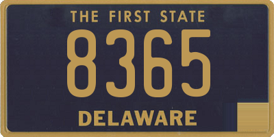 DE license plate 8365