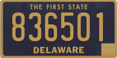 DE license plate 836501