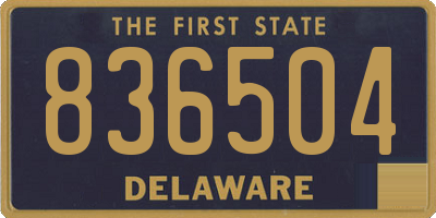 DE license plate 836504