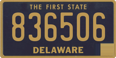 DE license plate 836506
